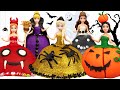 5 halloween dresses out of clay for disney princesses
