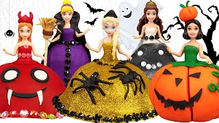 5 Halloween Dresses Out Of Clay For Disney Princesses