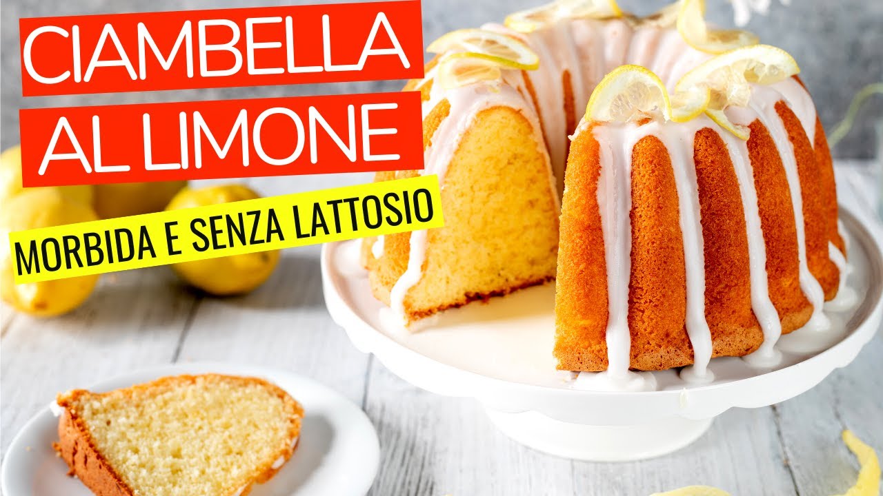Ciambella al limone, un dolce facile, veloce e senza lattosio.