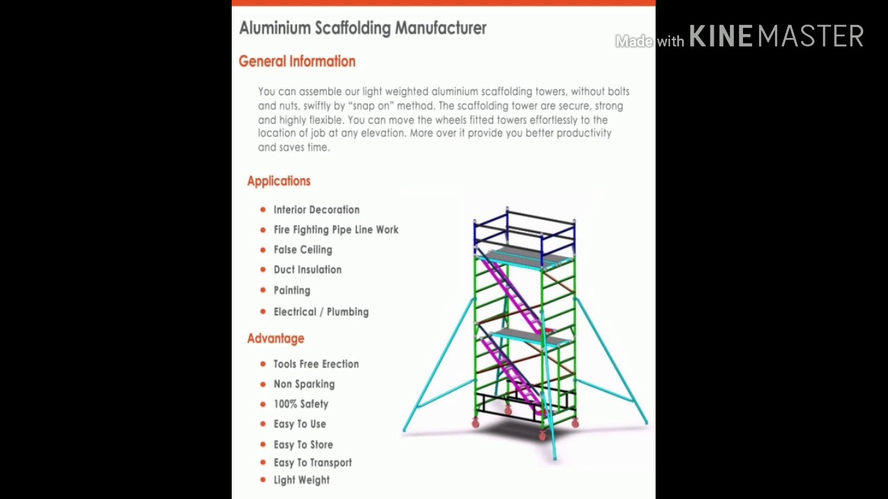 Aluminium scaffolding manufacturer in India YouTube