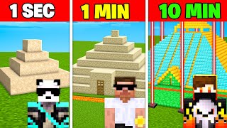 1 SEC VS 1 MIN SECURITY PYRAMID BUILD BATTLE  screenshot 5