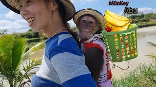 ABU and mom go to harvest fruit at the farm