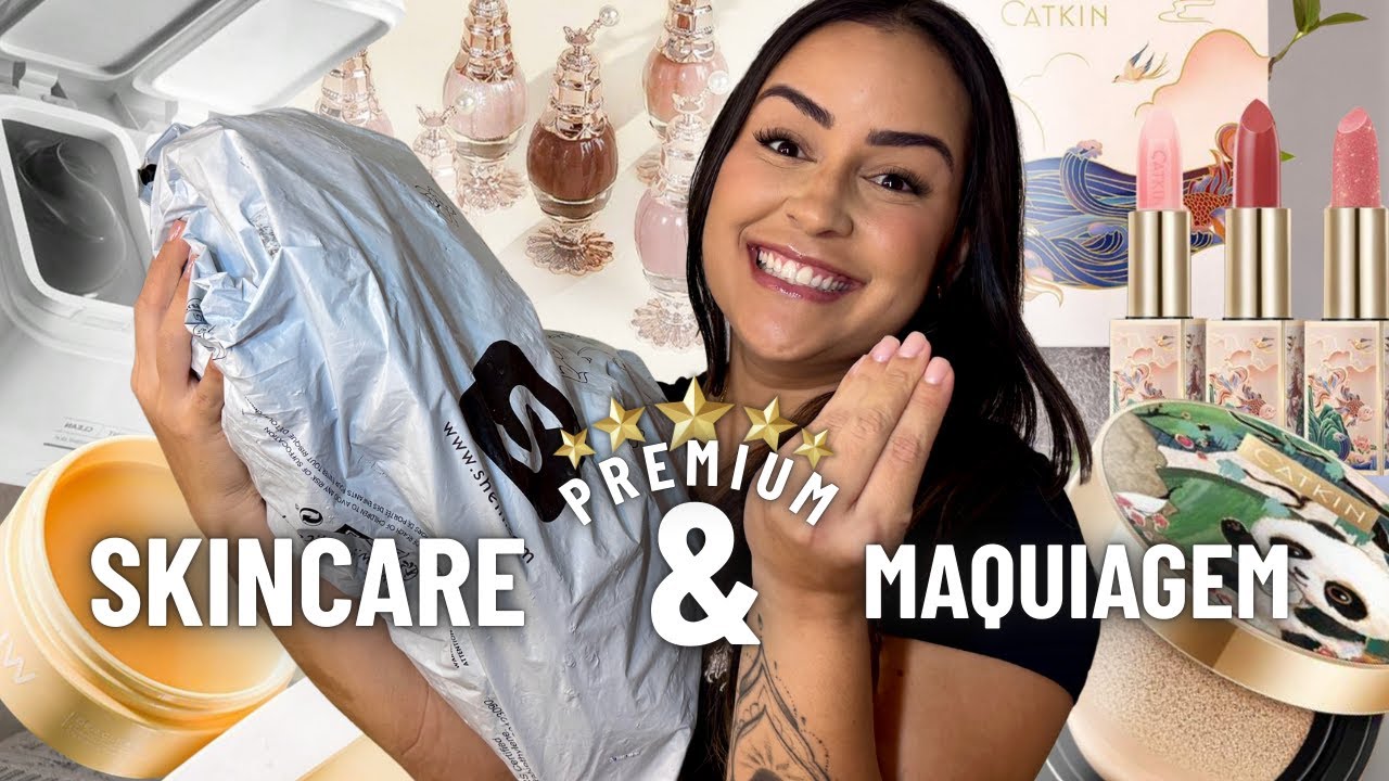 Comprei produtos de SKINCARE e MAQUIAGEM premium na Shein!!