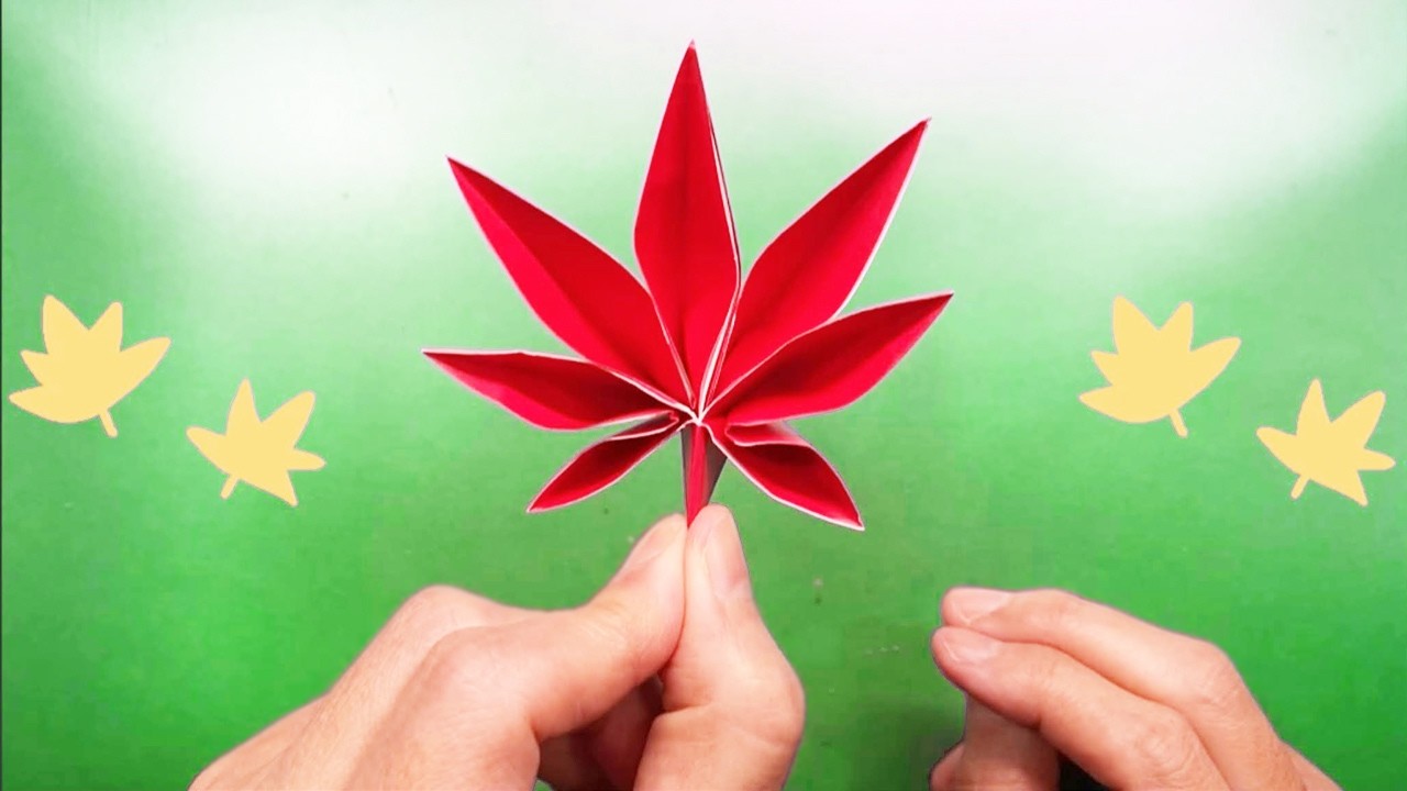 【折り紙】もみじの作り方