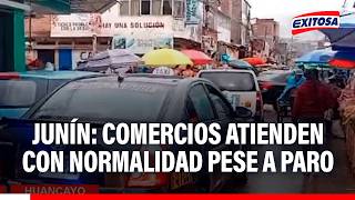 🔴🔵 Strike in Junín: Businesses in the Huancayo district are operating normally despite the protest.