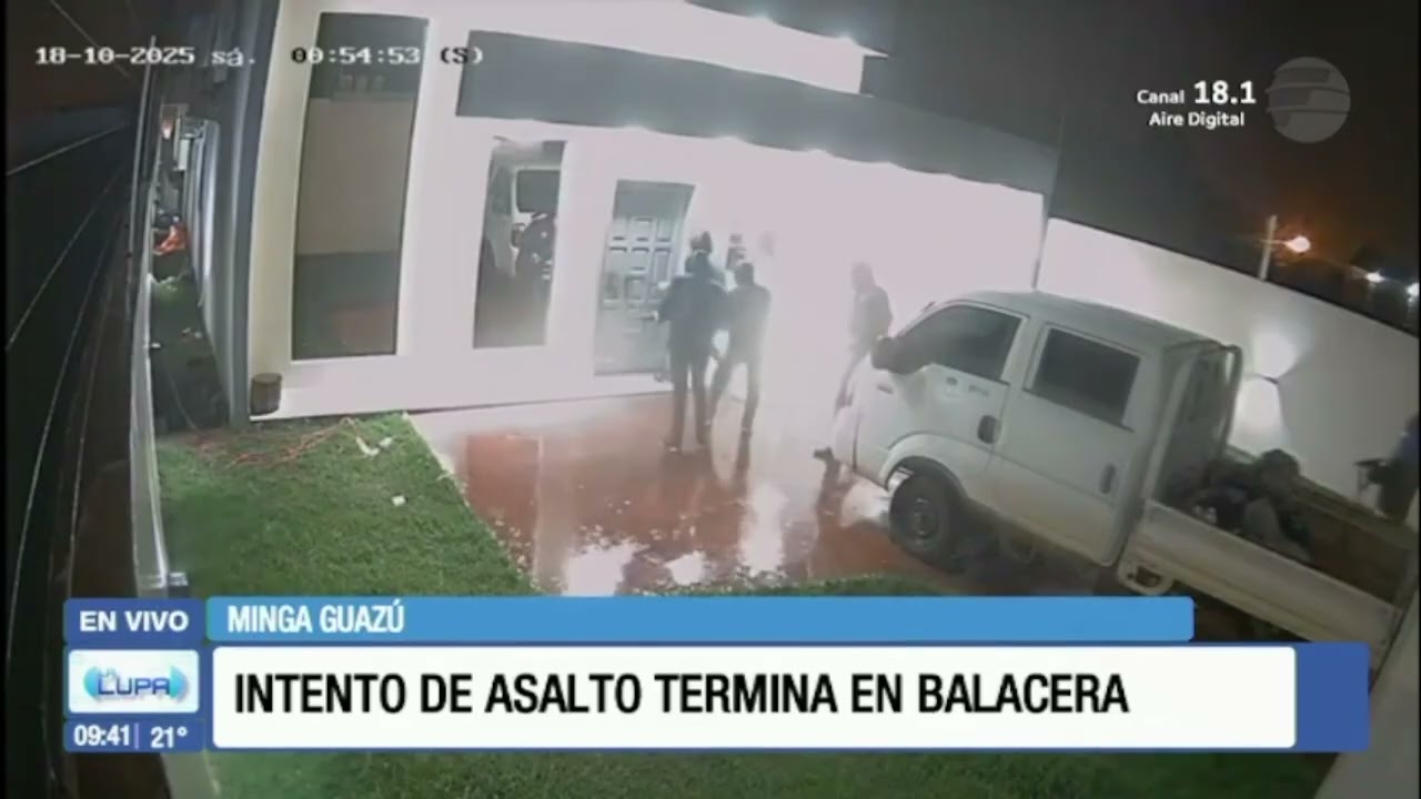 Revelan nuevas imágenes del intento de asalto en Minga Guazú