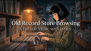 Old Record Store Browsing | Lofi With Lyrics | 1 Hour Vinyl Dust Mix screenshot 1