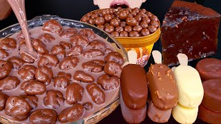 ASMR BIG CHOCOLATE BALLS CAKE MALTESERS MAGNUM ICE CREAM NUTELLA DESSERT MUKBANG 먹방咀嚼音 EATING SOUNDS