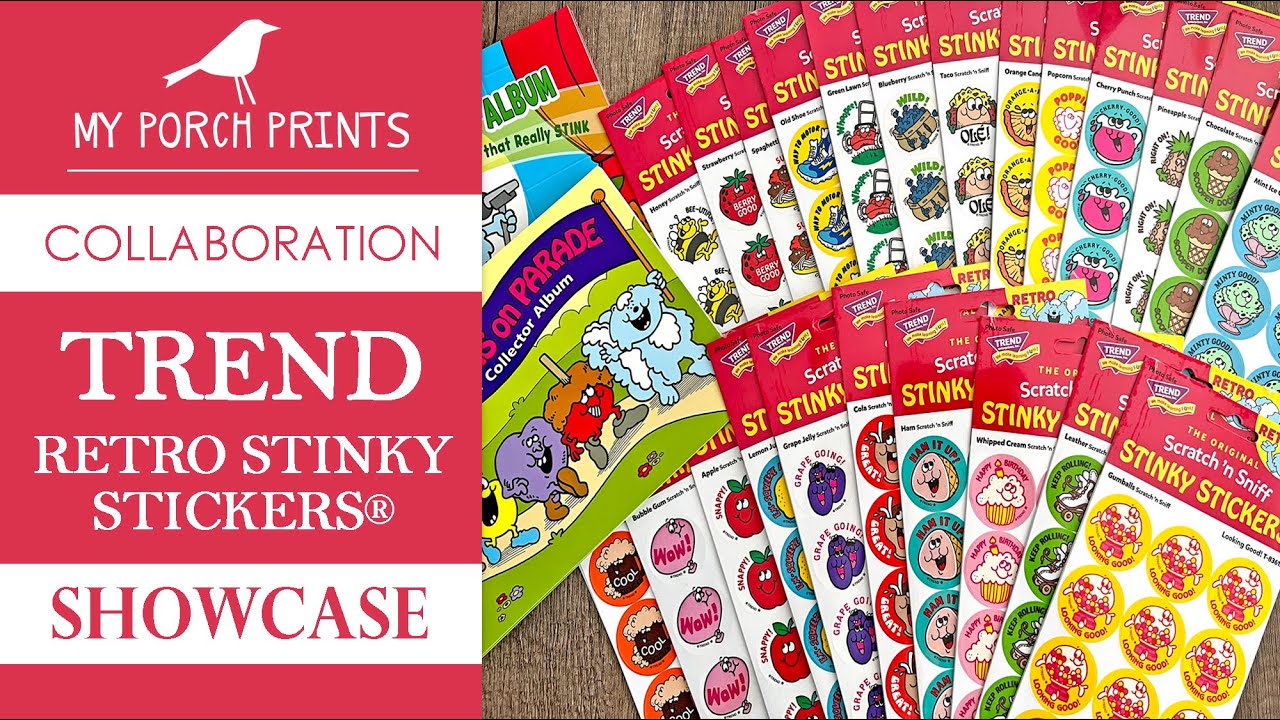 TREND Retro Stinky Stickers® 80s Collaboration Scratch N Sniff My