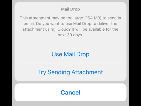 How to use Mail Drop in iOS