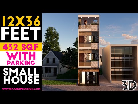 Small Space House Design 12x36 Feet With 2 Car Parking|| 432 SQF || Plan#35