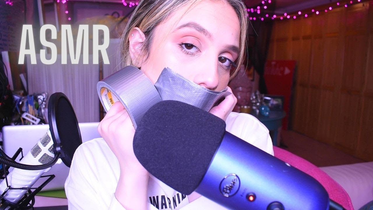 ASMR Shut my mouth DUCT TAPE LAYERED | STICKY SOUNDS , FINGER STICK😮