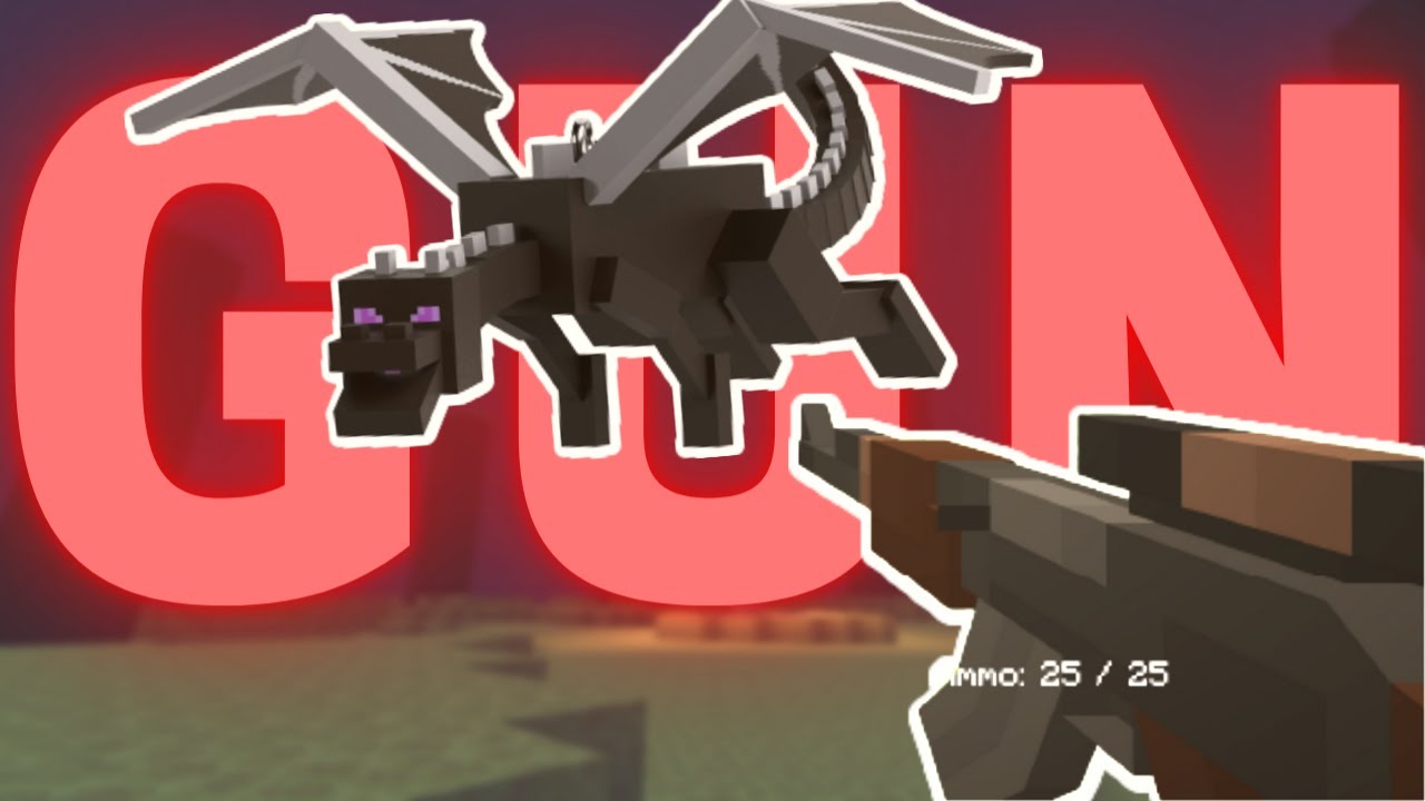 Beating MINECRAFT with a GUN mod! - YouTube