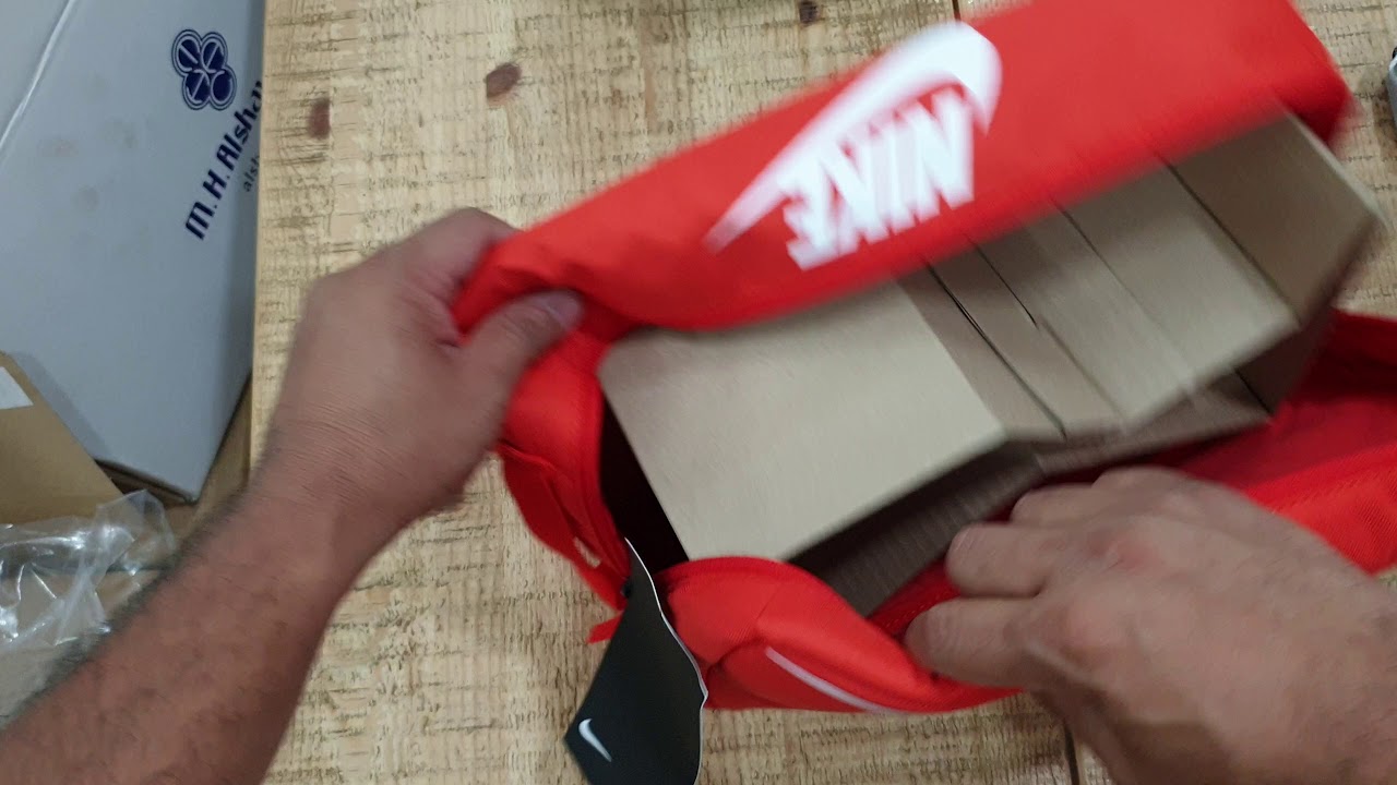 nike orange shoe box bag