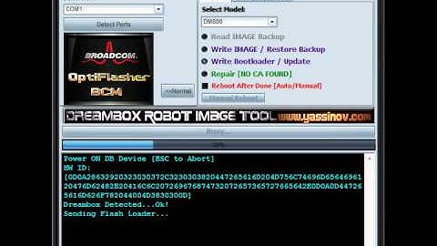 Dreambox OptiFlasher Writing Bootloader Operation in Advanced Mode2