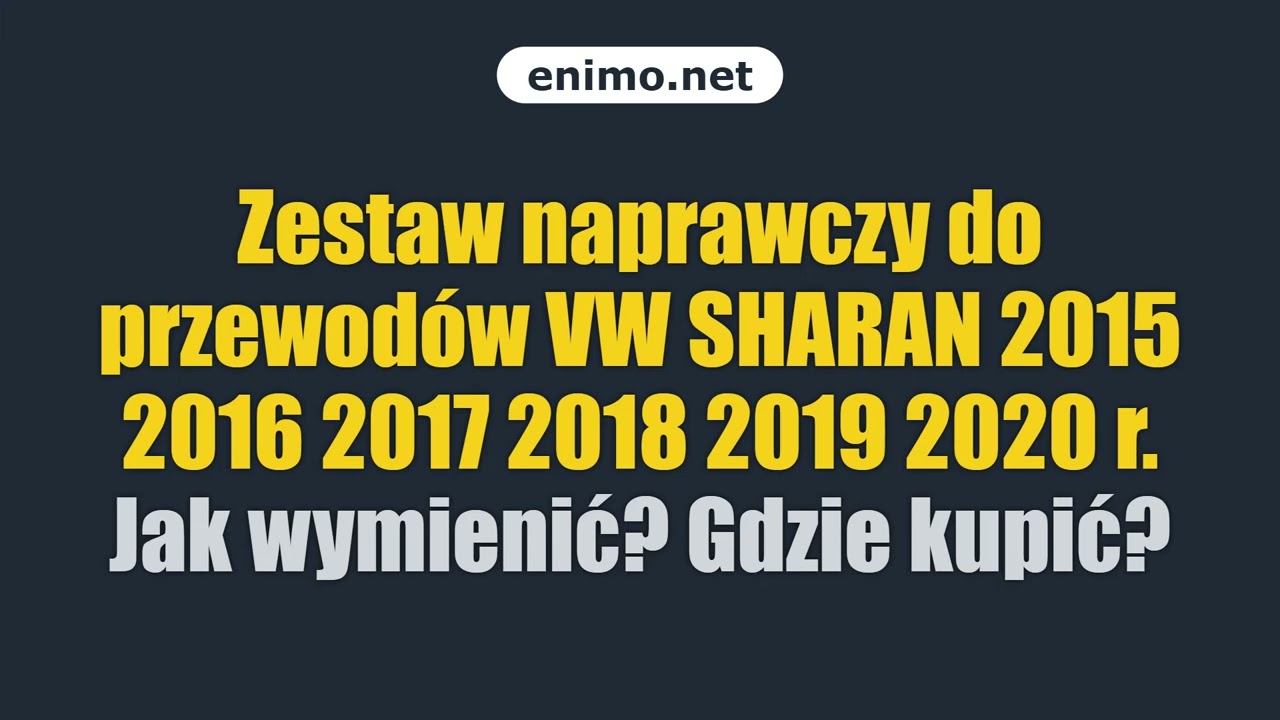 Zestaw naprawczy do przewodów VW SHARAN 2015 2016 2017 2018 2019 2020 r. Jak wymienić? Gdzie kupić?