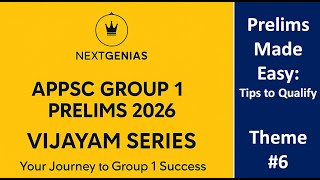 Appsc Group 1 Prelims 2026 Strategy Vijayam Series Theme-6Prelims Made Easy