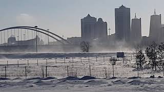 Снегопад и сильная метель в Нур-султане(Астана) 11 марта 2021. blizzard in Astana(Nur-sultan).