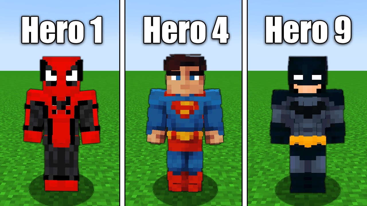 I Played Minecraft As Every Superhero! - YouTube