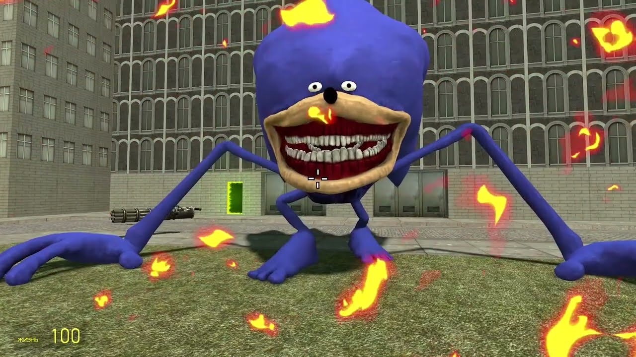 СОНИК ПОЖИРАТЕЛЬ В ЛАБИРИНТЕ С ПОРТАЛАМИ ЗАЩИЩАЕТ ОРУЖИЕ ОТ НАС SONIC EXE ЛУЧШЕЕ Garry's Mod Sandbox