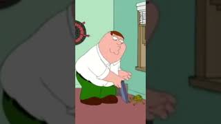 Family Guy - Peter Griffin trying to throw a lifeless frog in the window
