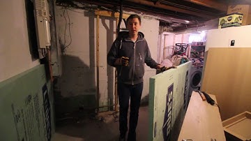 Insulation of basement foam board Part 4 DIY With Steve Livefreerealty.com