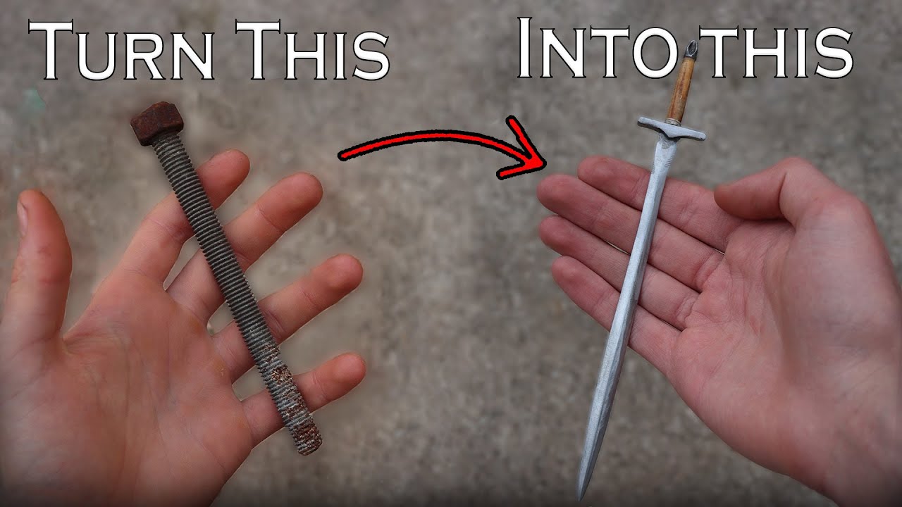 Making a Sword from an old  Rusty Screw