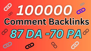 Unlimited Comment Backlinks From High Authority Website