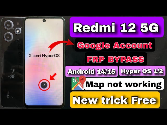 Redmi 12 5G FRP bypass android 15 || Redmi 12 5G Google Account