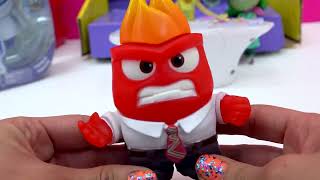 Disney Pixar Inside Out Glow JOY FEAR DISGUST SADNESS ANGER Dolls   Toy Unboxing Video Cookieswirlc