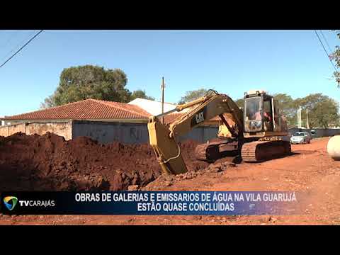 Obras de galeria e emissários de água na Vila Guarujá estão quase concluídas