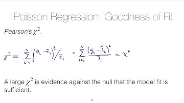 Unit #6 Lesson 11:  Poisson regression goodness of fit II