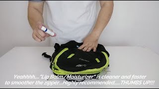 Stiffed zipper??: How To Make It Slide Smoothly Again: Use Lip Balm/Moisturizer !?