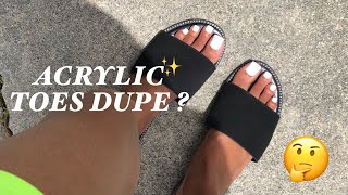 Acrylic Toes Dupe? | Perfect White Toes At Home | DIY Press On Toe Nails