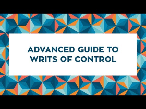 Webinar recording: Advanced guide to writs of control