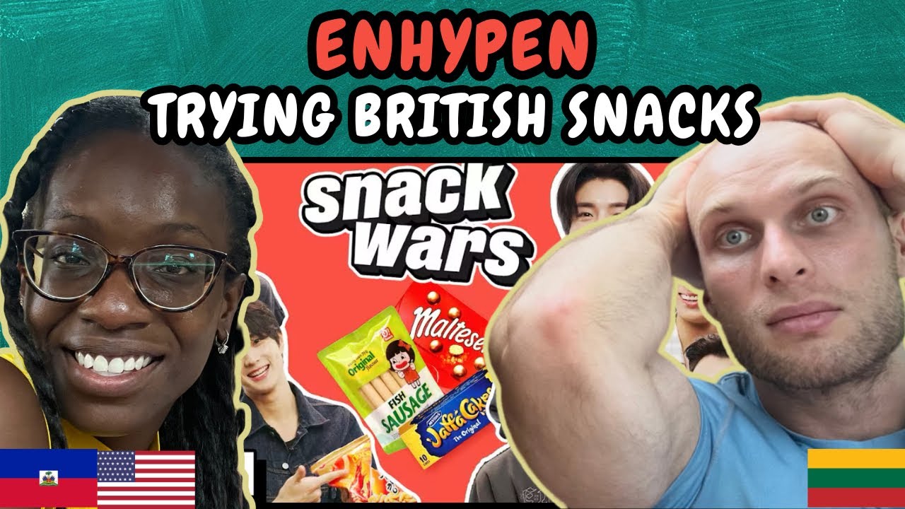 REACTION TO K-Pop Stars ENHYPEN Try British Snacks For The First Time | Snack Wars