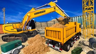 game máy xúc,xe tải,máy cưa phá đá/Heavy Excavator Crane Game Forklift Truck/ game wfk screenshot 5