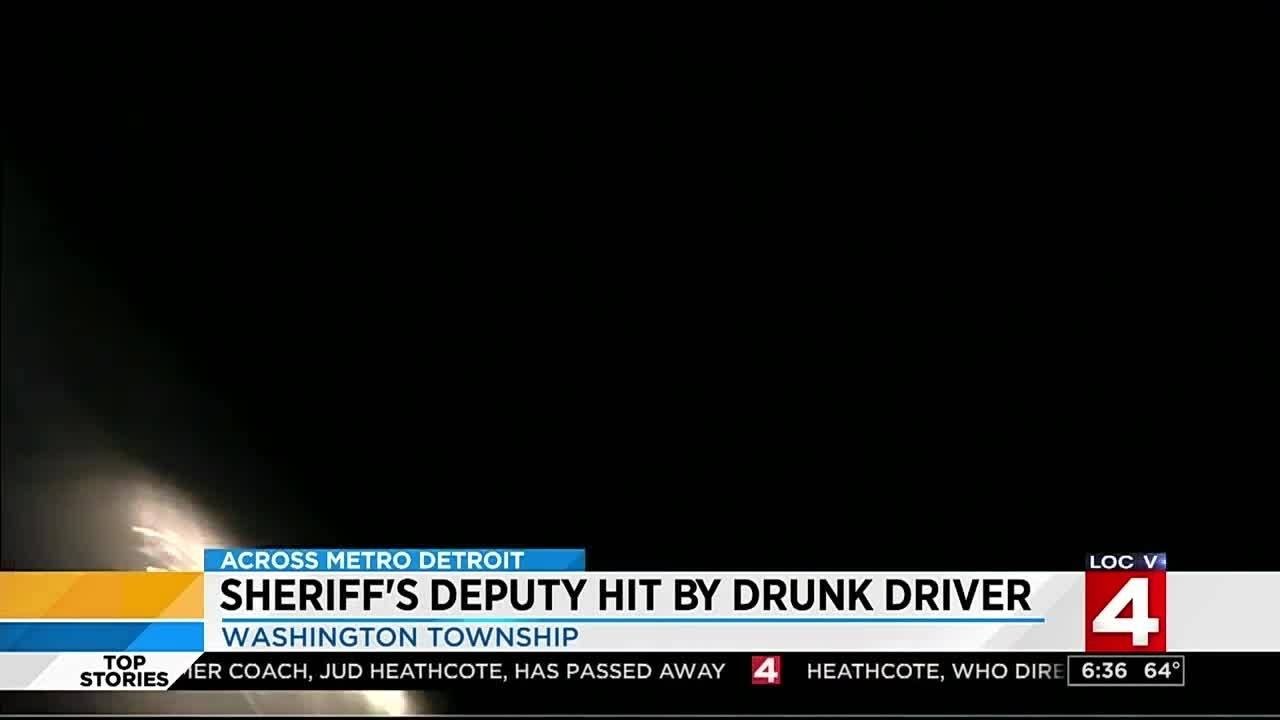 Sheriff's deputy hit by drunk driver in Washington Township - YouTube