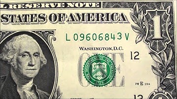 $1 BILL ERROR last digit raised in the SERIAL NUMBER