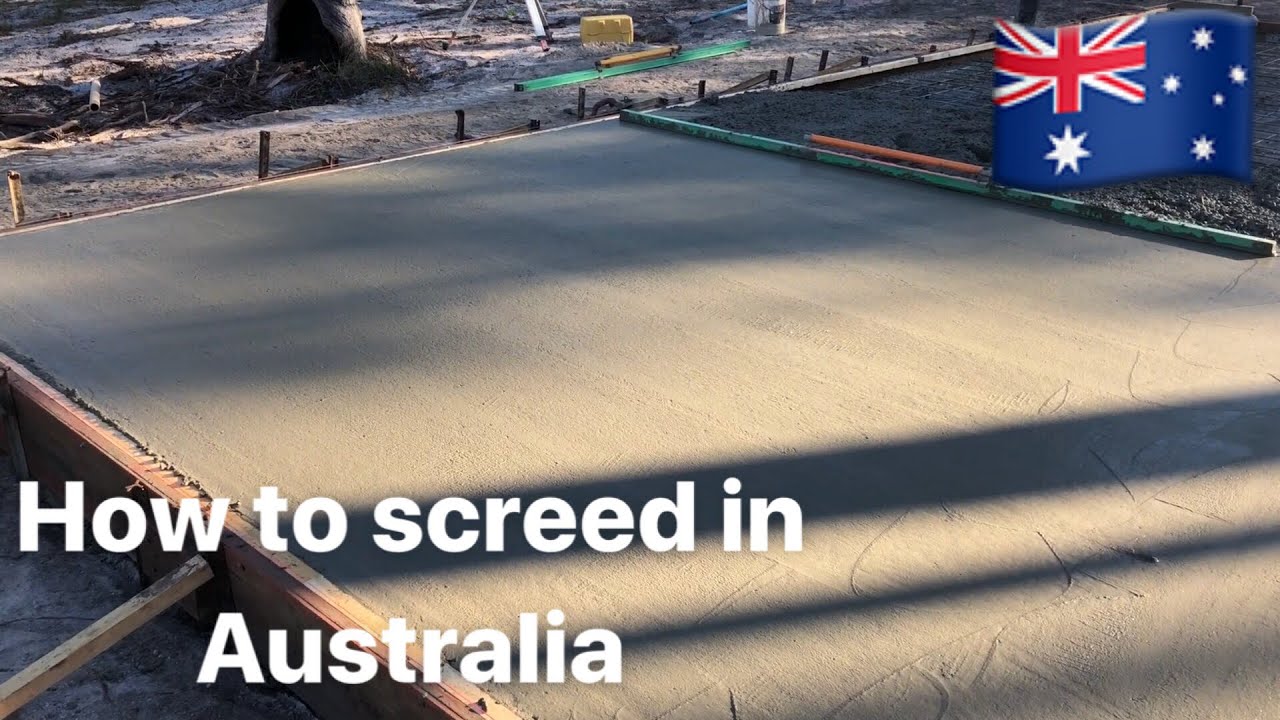 How to screed concrete with one man