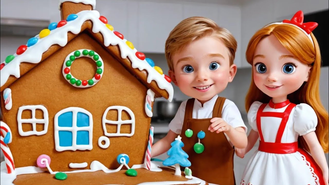 CHRIS and ALICE Decorate a MAGICAL Gingerbread House #christ - YouTube