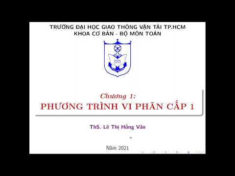 Video Phương trình vi phân. 1. Các khái niệm mở đầu - youtube