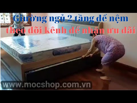 Video Giường ngăn kéo | Giường ngủ ngăn kéo để nệm - youtube
