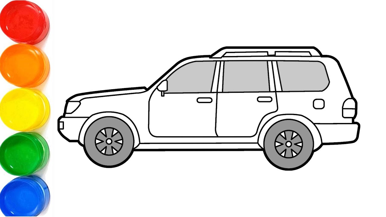 Cara Menggambar dan Mewarnai Mobil SUV