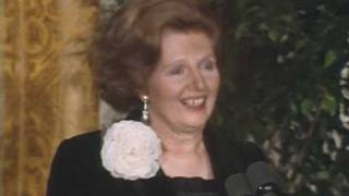Margaret Thatcher's First Speech at White House as PM!