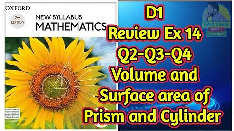 Q2-Q3-Q4 || Review Ex 14 || D1 || Volume and surface area of prism and cylinder || NSM
