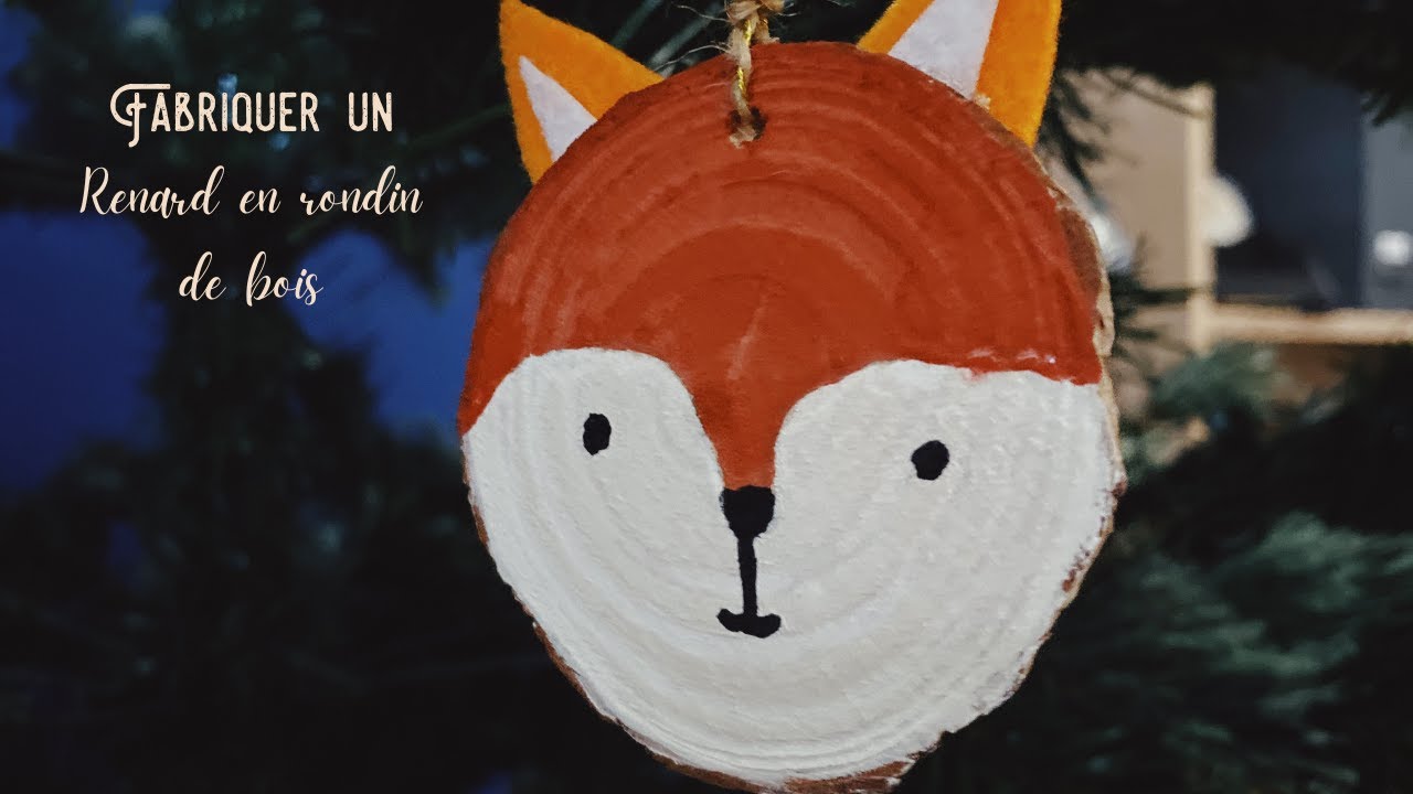 Renard en rondin de bois - YouTube