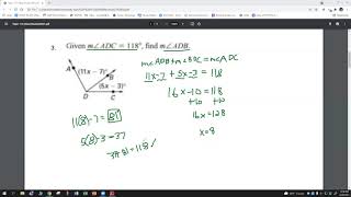 Topic 1 Foundations of Geometry 1-1/1-3 Review