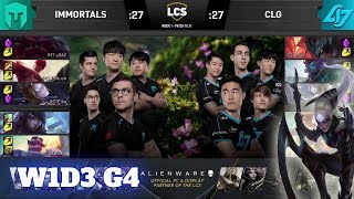 Immortals vs CLG | Week 1 Day 3 S10 LCS Summer 2020 | IMT vs CLG W1D3