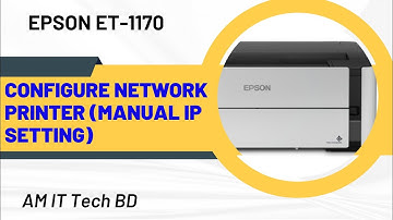 How to Configure Network Printer Manual IP Setting || Epson M1170
